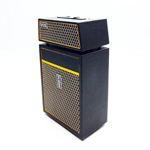 Miniatuurgitaarversterker VOX 2-Stack: 1:6 | Minireplica-geluidssysteemversterker voor bureau- en plankdisplay, accessoire voor actiefiguren
