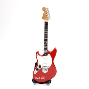 Miniature Guitar Kurt Cobain Nir vana Scale 1:6 | Realistic Replica Mini Electric Guitar Handmade | Guitarist Birthday Gift Music Display