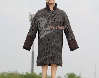 Titanium Chainmail 9mm Battle Hauberk – Dome Riveted Armor