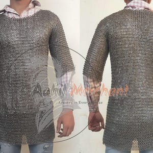 Chainmail Hauberk Stainless Steel chainmail shirt 9mm Riveted Maille / Gift for events