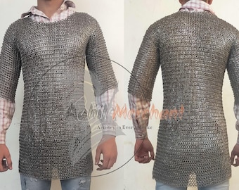 Stainless Steel Maille Hauberk – 9mm Riveted Chainmail Shirt for Events