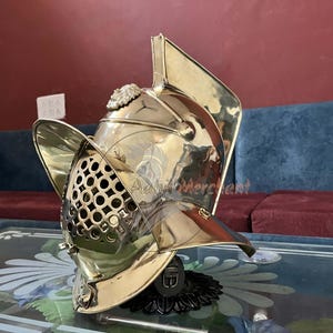 Brass Gladiator Helmet Replica: Thracian Style, Wearable LARP Armor