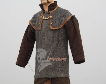 6mm Riveted Celtic Hauberk – Medieval Chainmail Shirt in Mild Steel