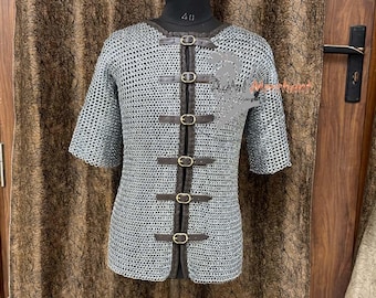 8mm Mild Steel Chainmail Hauberk – Medieval Shirt for LARP & SCA