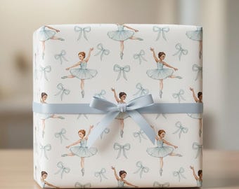 Ballerina Wrapping Paper: Watercolor Ballet Dance Gift Wrap