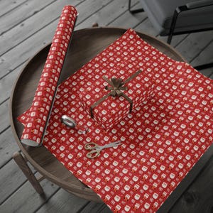 Santa Christmas Wrapping Paper, Groovy Festive Gift Wrap image 5