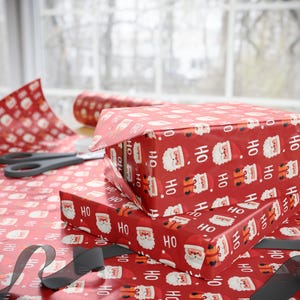 Santa Christmas Wrapping Paper, Groovy Festive Gift Wrap image 1