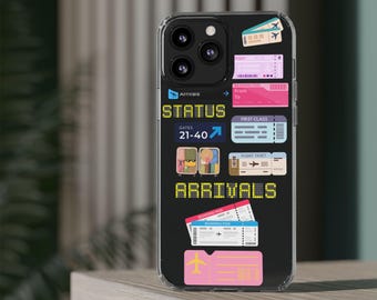 Estuche para teléfono con tarjeta de embarque para el aeropuerto / Regalo para amantes de los viajes