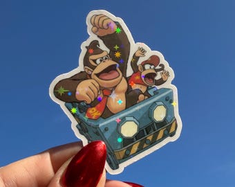 Epic Universe Donkey Kong Sticker Minecart Madness