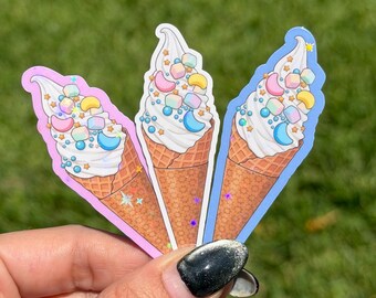 Celestial Ice Cream Frosty Moon Sticker Epic Universe Food Stickers Celestial Park Epic Eats Thene Park Snacks Magical Whimsy Girly