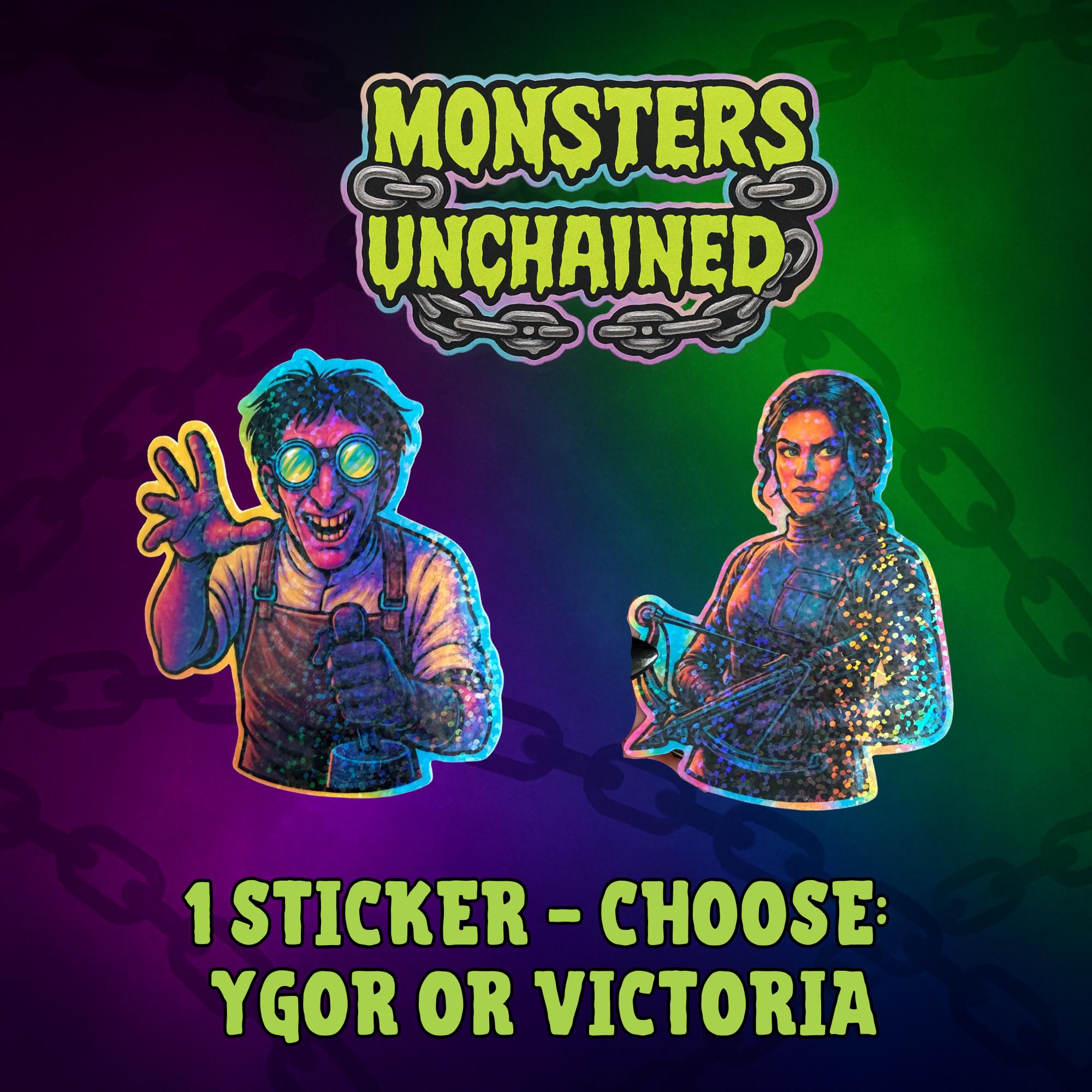 Ygor Monsters Unchained Victoria Frankenstein Sticker Classic