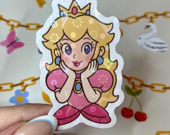 Waterproof Princess Peach Sticker Pack, Different Options to