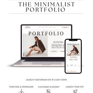 Modern Showit Portfolio Website Template