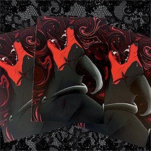 Dark Houndoom Pokemon Alternative Gothic/Horror Dog Art Print