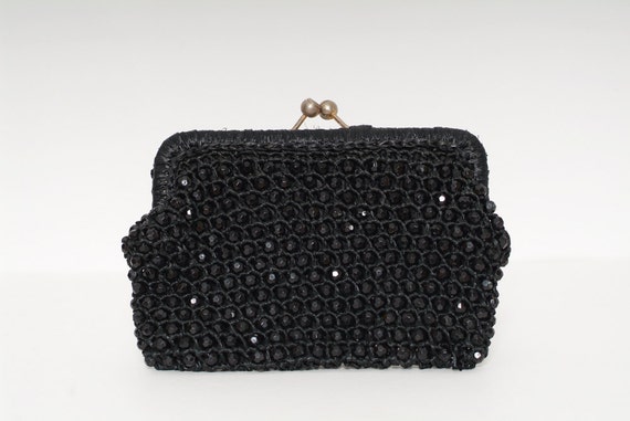 black friday / Vintage 50s Purse / Black Purse / V
