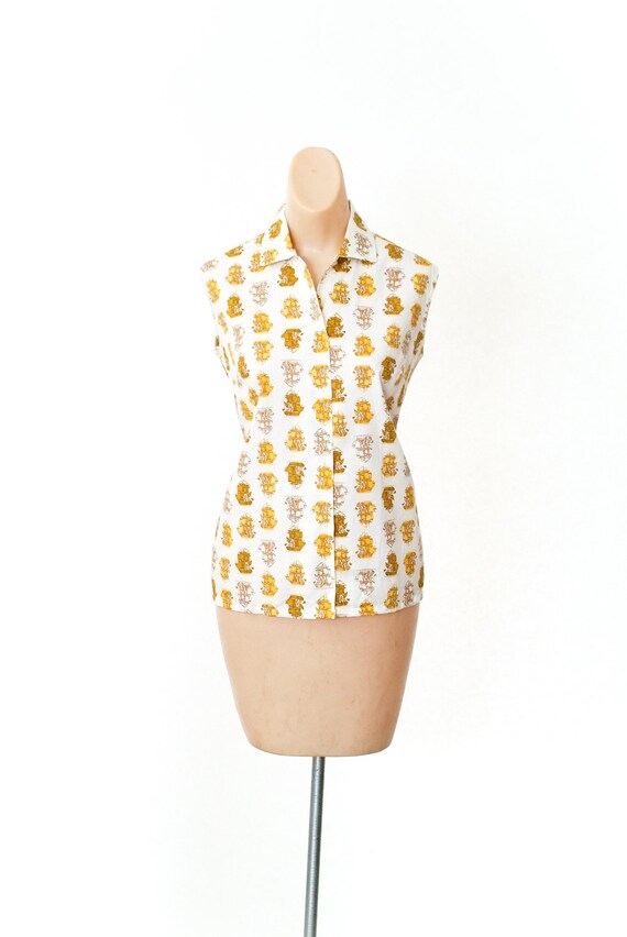 1960s Sears fashions Novelty Blouse, Vintage 1950s