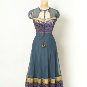 Bollywood fashion /Vintage Dress / Fitted / Sexy / Party dress / indian dress / Salwar Kameez Bollywood /indian clothes / blue dress