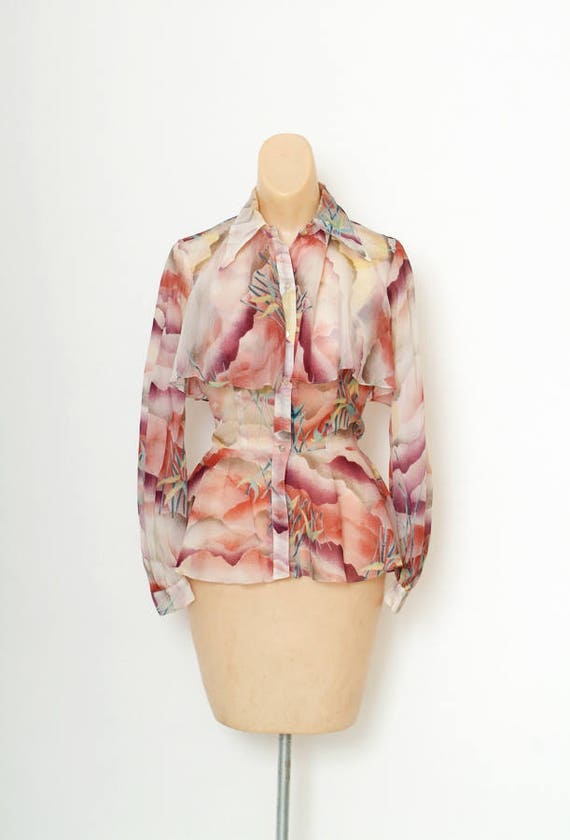Vintage 1970s blouse / 70s blouse / Vintage blouse
