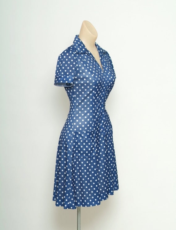Vtg 1960s NEW Retro Atomic Navy Blue Zip Front Sleeveless Scooter Dress 17/18 Vtg 1960s NEW Retro Atomic Navy Blue Zip Front Sleeveless Scooter Dress 17/18