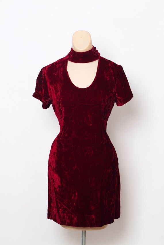 Vintage 60s Dress / 60s dress velvet / Retro Cock