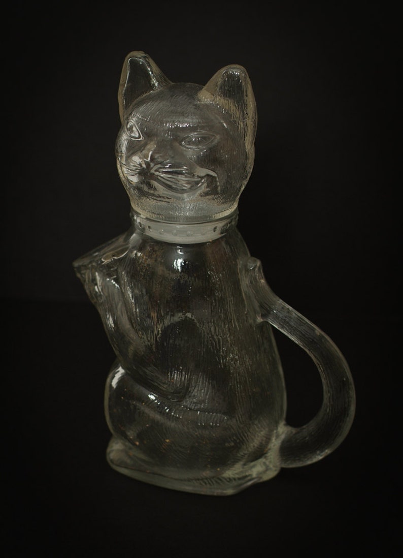 Vintage German Wmf Glass Cat Shaped Pitcher Glass Pitcher Etsy