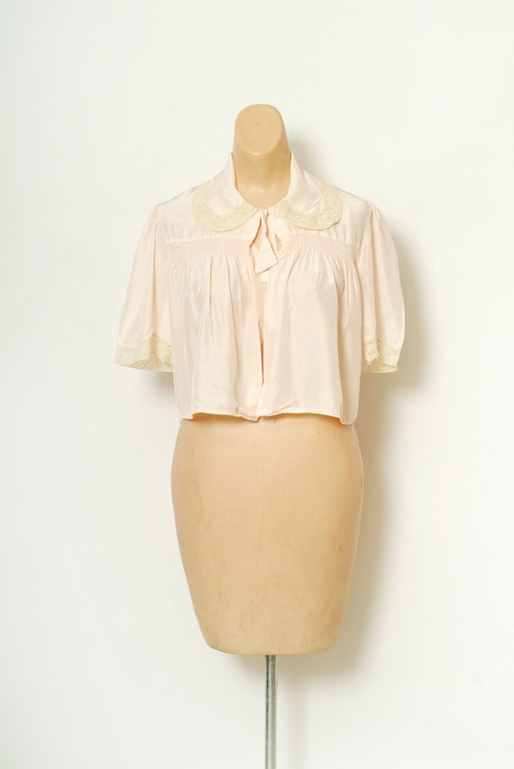 Vintage 40s 50's Bed Jacket / Lingerie / 1950s /