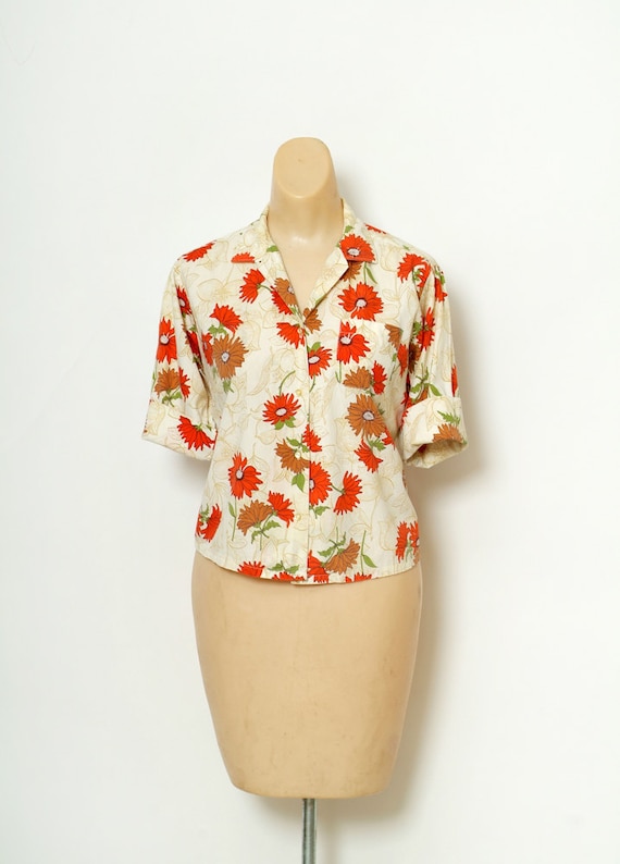 Vintage Shirt 50's / 1950s / Pin up / shirts / Fl