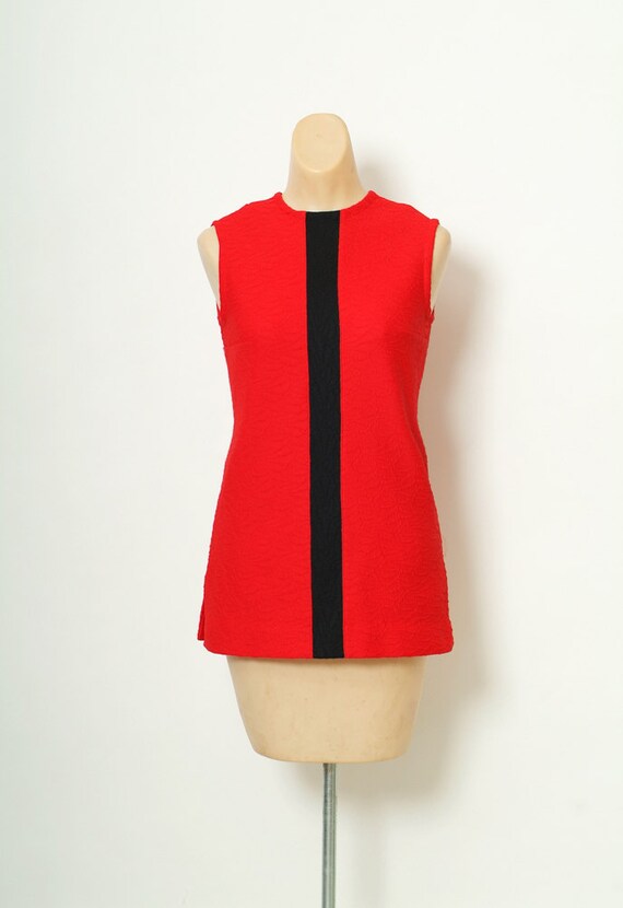 60s Mod Blouses / Mod top / mini dress / vintage t
