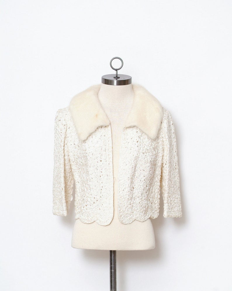 Vintage 50s jacket Pin up Retro Vintage 1950s crop jacket Vintage jacket 50s cropped jacket Coat 1950s Vintage 50s fur