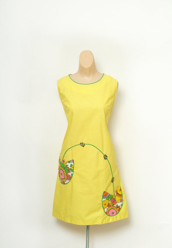yellow 60s dress