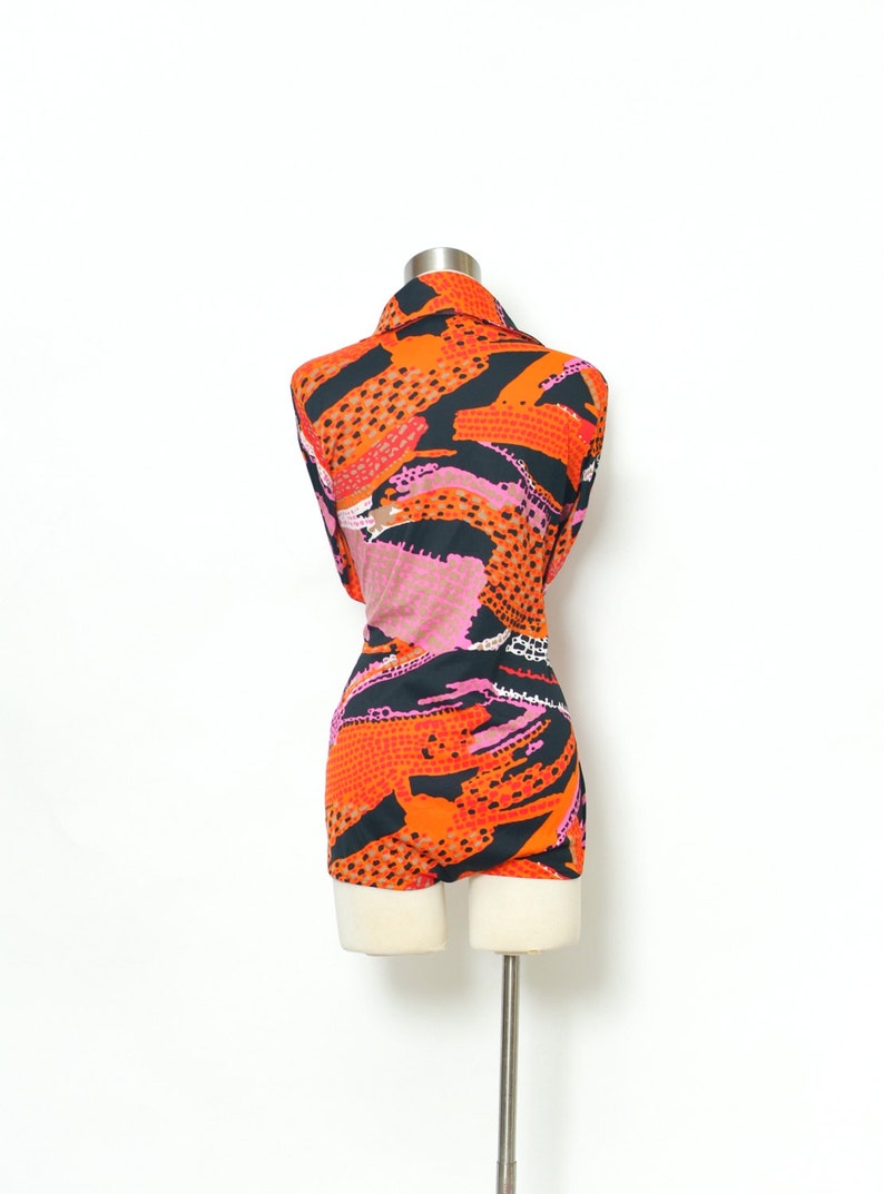 Vintage 60s Dress Mod Women/'s clothing Size XL Mad men Party Bodysuit One Piece Blouses 1960s Vintage shirt size L