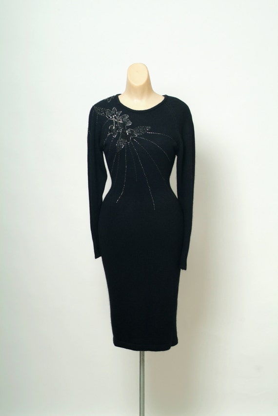 beaded sweater dress