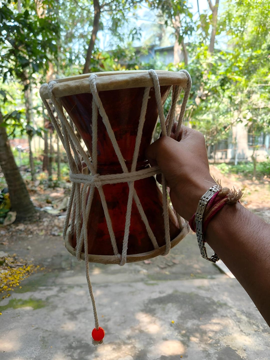 Lord Shiva Wooden Damru – Handmade Indian Damroo for Bhajan, Kirtan ...