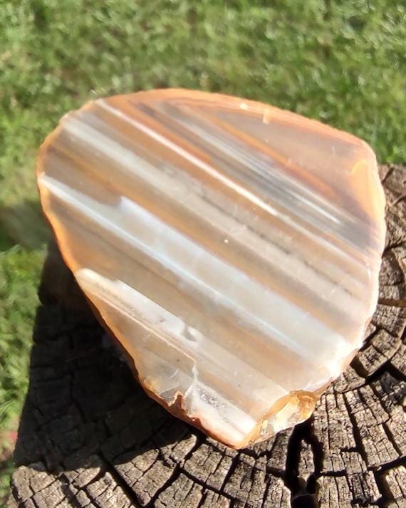 Banded Brazilian Agate – Water Level Pattern, Natural Colors