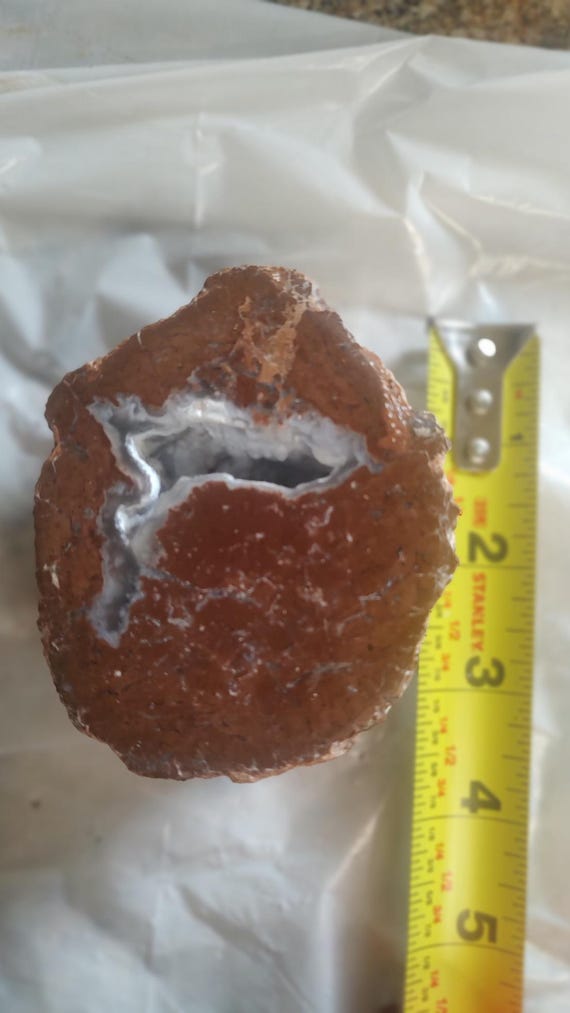 Mexican UV Reactive Chalcedony • Botryoidal Geode • Fluorescent Mineral Specimen (4×4", 11.9 oz)