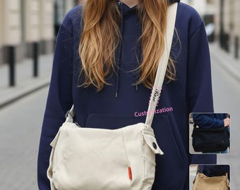 Sac Fourre Tout Femme Bandouliere KALIDI Sac à Main En Toile Pour Femme U2013 Sac à Bandoulière Décontracté U2013 Grand Pour L'école, Le Travail, La Vie Quotidienne, Les Courses, Etc., Marron-2 Kalidi