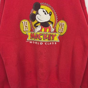 Vintage Disney Musse Pigg röd tröja från 1990-talet / storlek XL bild 5