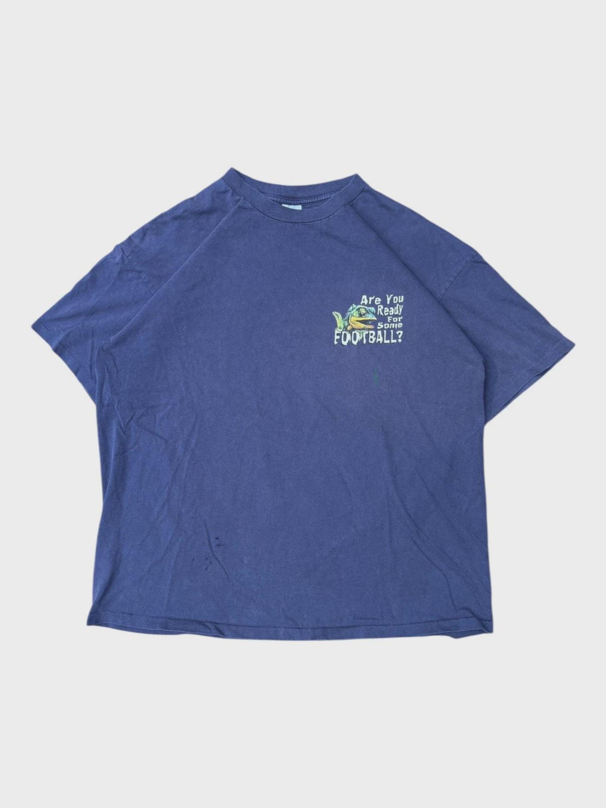 Vintage 1990s Budweiser Chameleon T Shirt - XXL - Blue - Football