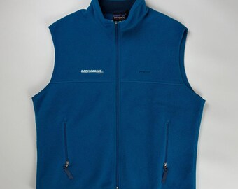 Gilet in pile Patagonia vintage / Abbigliamento da trekking / Abbigliamento per la natura / Abbigliamento da campeggio / 2XL Blu