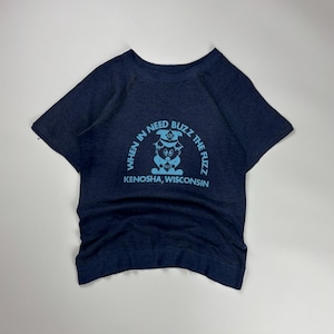 Vintage Comedy Cut Off Sweatshirt / Buzz The Fuzz Graphic / Medium Blue