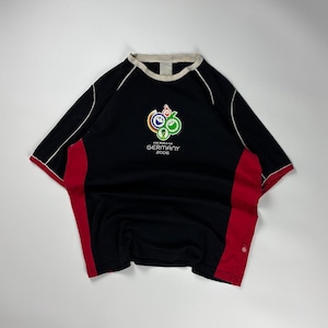 Vintage 2006 Deutschland Fifa WM Ringer Tee / Fußball Grafik-Hemd / Sportswear / XL Schwarz