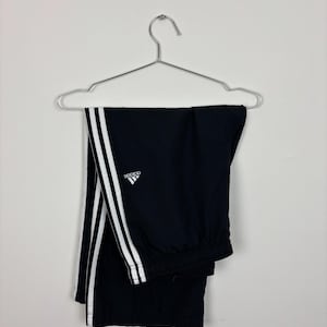 1990s Vintage Adidas Track Capri Pants / Size Large / Black - Etsy