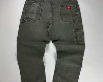 Vintage Dickies Workwear Pants / Relaxed Fit / Carpenter Bottoms / 40x30 Green
