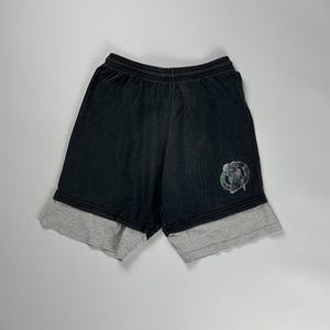 Vintage Boston Celtics Sweat Shorts / NBA Basketball Wear / Sportswear Track Bottoms / Graphic / XS Black