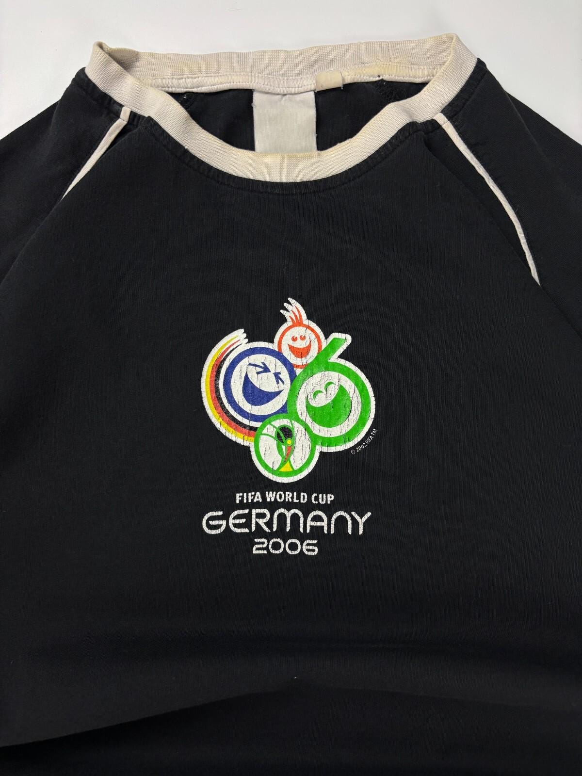 Vintage 2006 Germany Fifa World Cup Ringer Tee / Soccer Graphic