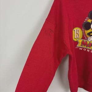 Vintage Disney Musse Pigg röd tröja från 1990-talet / storlek XL bild 6
