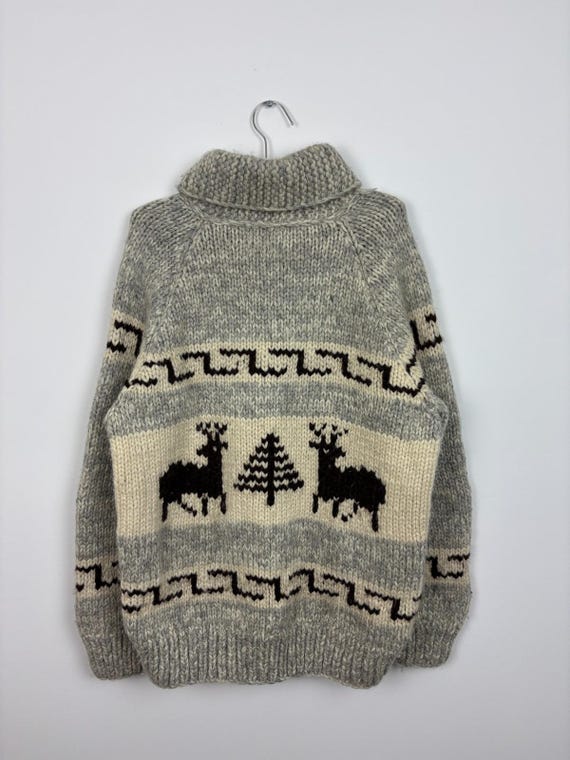 トップス Kanata Wool Cowichan Sweater 1970s Vintage Kanata Hand Knit Cowichan Sweater / Size Large