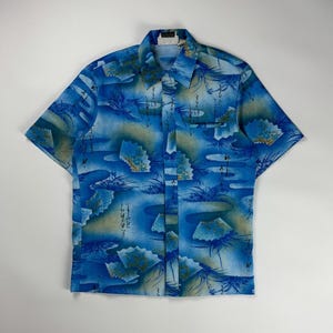Vintage Hawaiian Shirt: Mark Raysten Tropical Floral Button Down, Medium