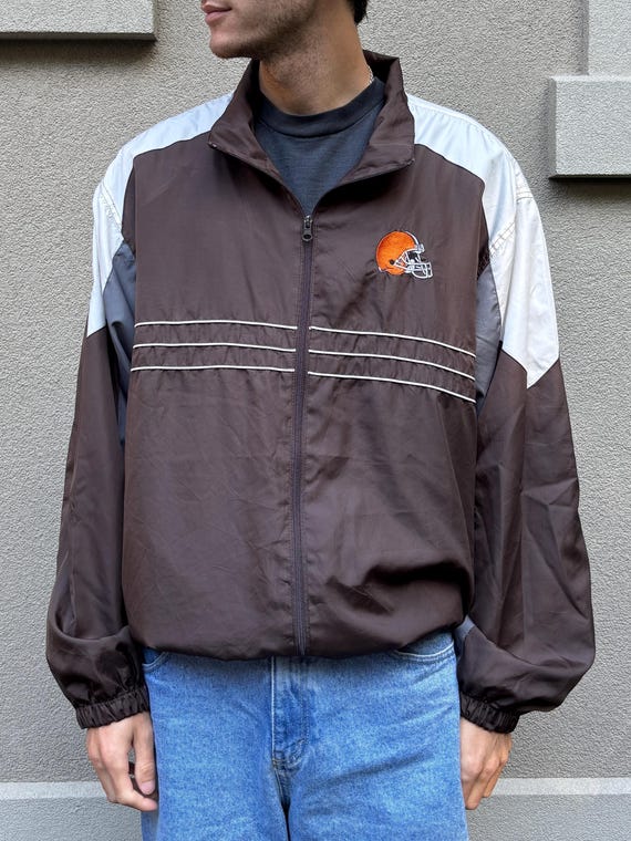 Vintage Reebok Cleveland Browns Windbreaker Jacket / Size XXL