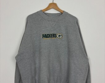 Vintage Green Bay Packers grå tröja / NFL fotbollskläder / storlek XL